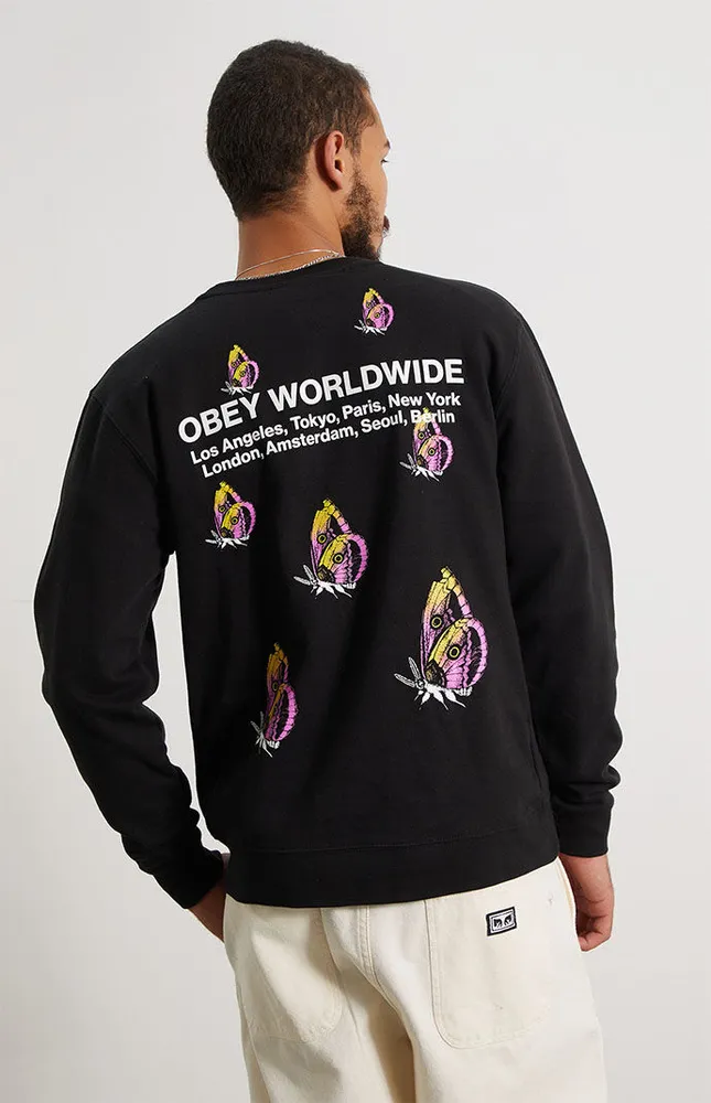 Obey Moth O Crew Neck Sweatshirt Mall of America