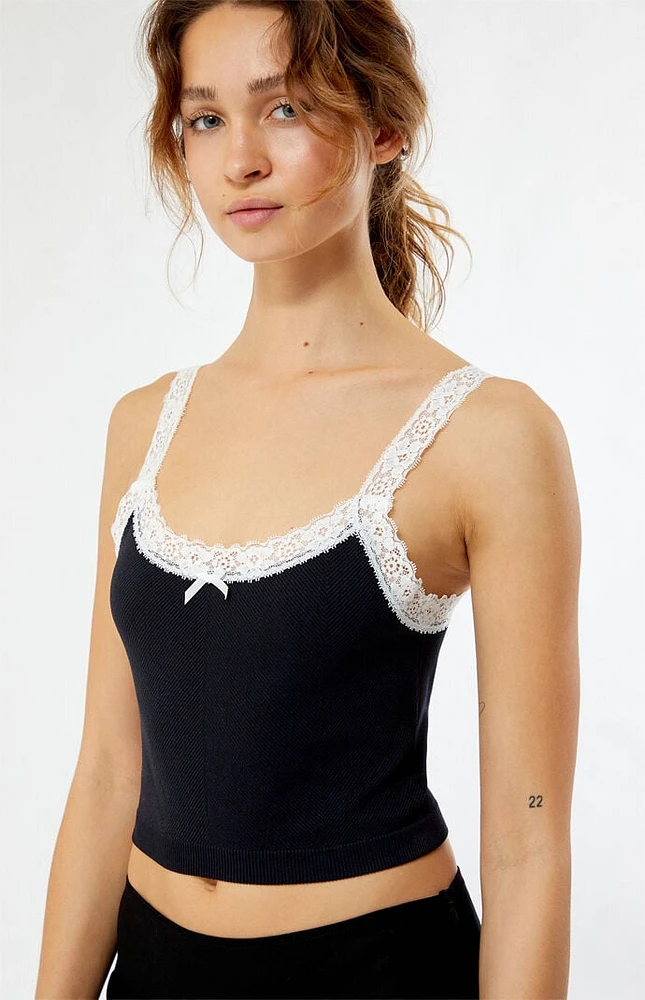 Lace strap tank top outlet