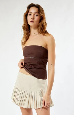 La hearts faux leather mini skirt outlet