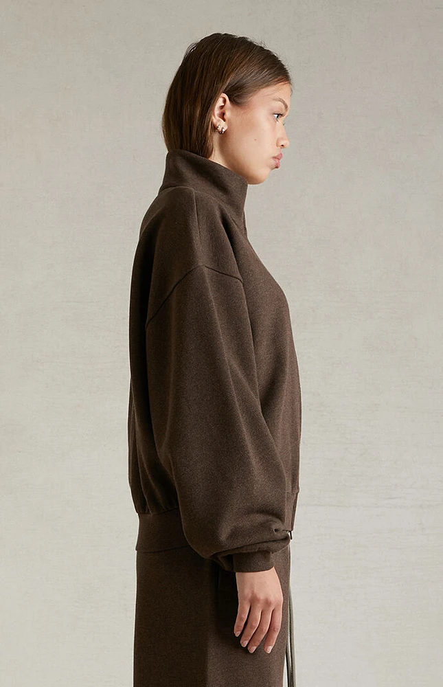 【FOG Essentials】Women's Heather Wood Zip Up Jacket Fear of God Essentials Women's Heather Wood Zip Up Jacket