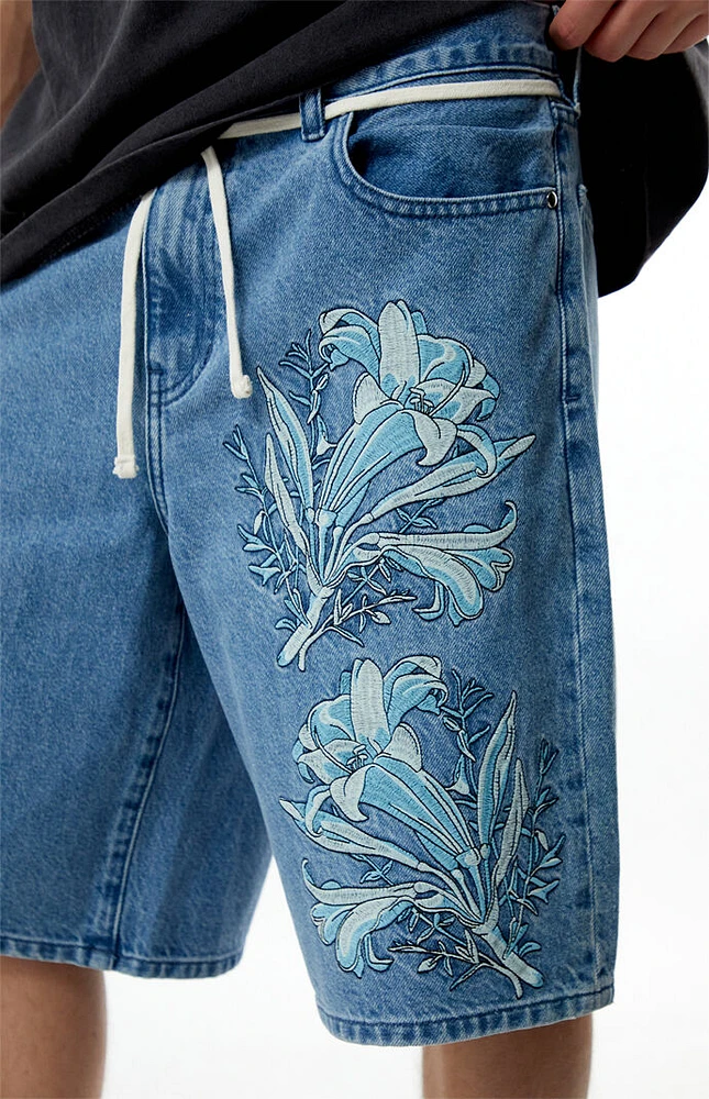 The Met x Pacsun Moon Flask Lily Baggy Denim Shorts | Mission Valley