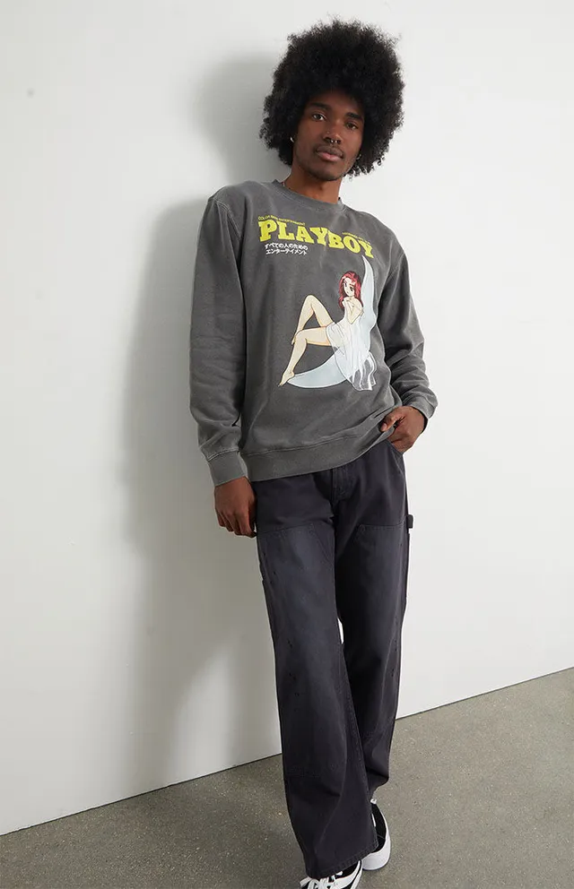 Black playboy sales crewneck sweatshirt