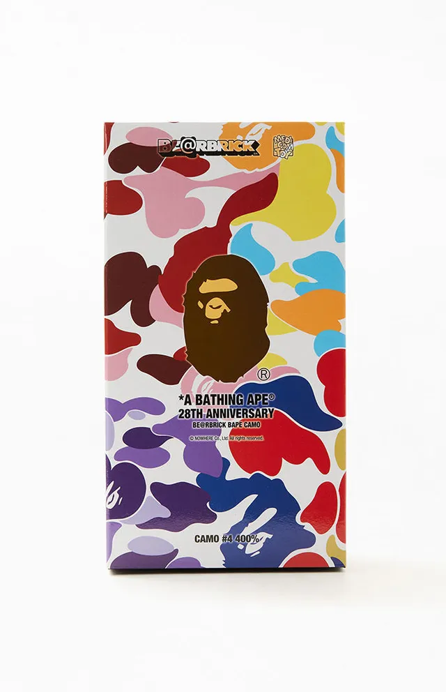 Bearbrick X BAPE 28th Anniversary Camo #1 400% Figure | Plaza Las