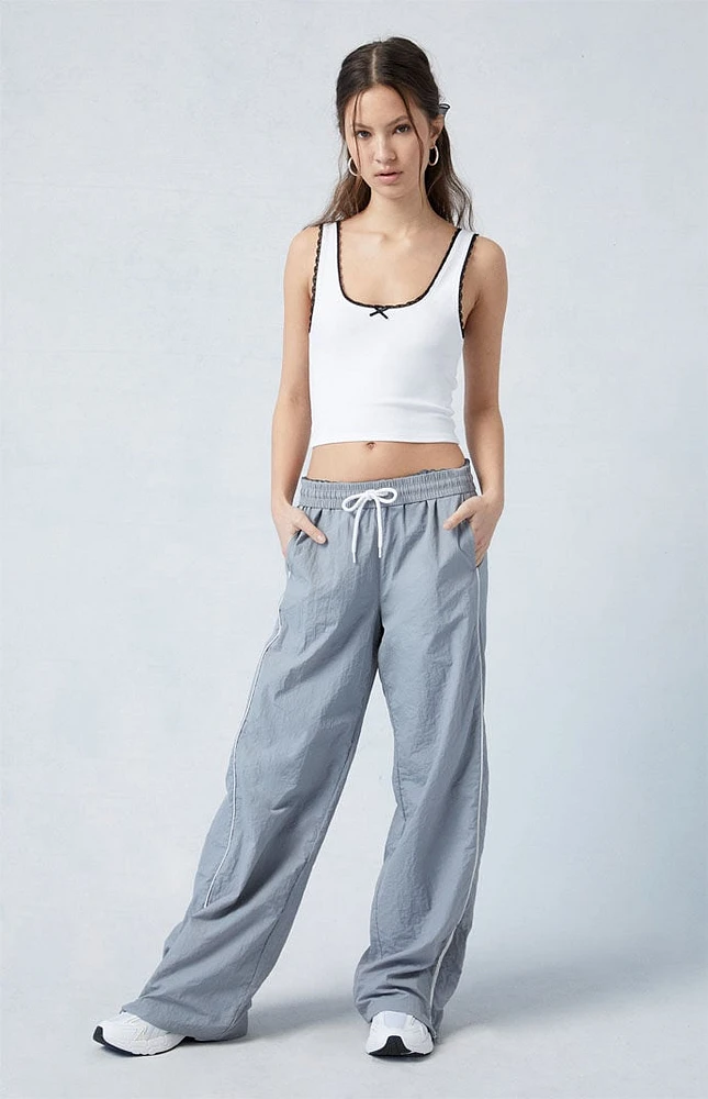 Zip up track pants outlet