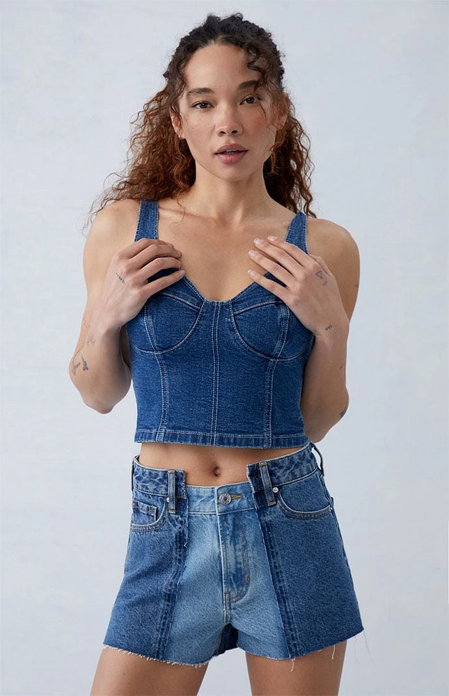 High waisted denim shorts festival outlet
