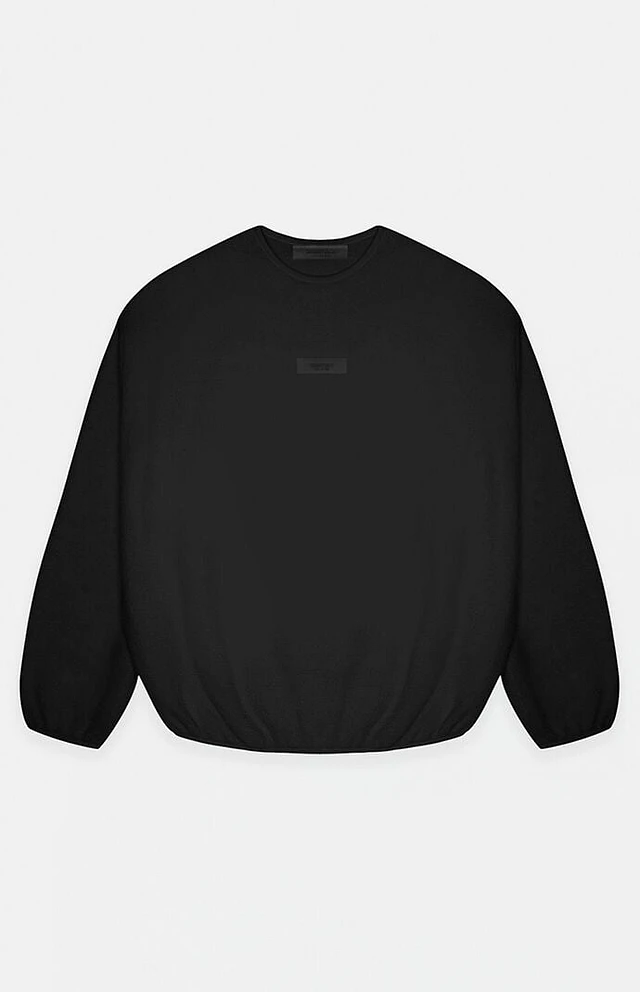 Fear of God Essentials Black Crew Neck Sweatshirt | Liberty Center