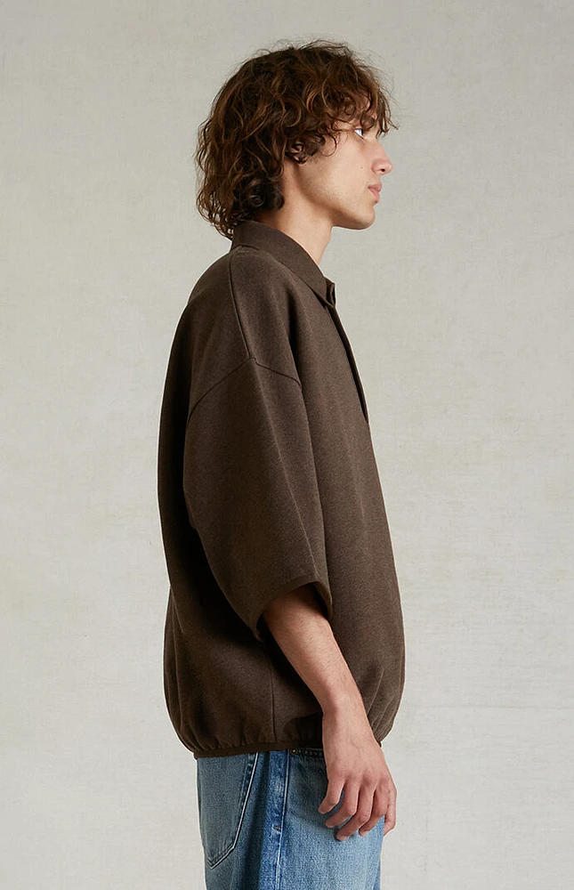 Fear of God Essentials Heather Wood 3/4 Sleeve Polo
