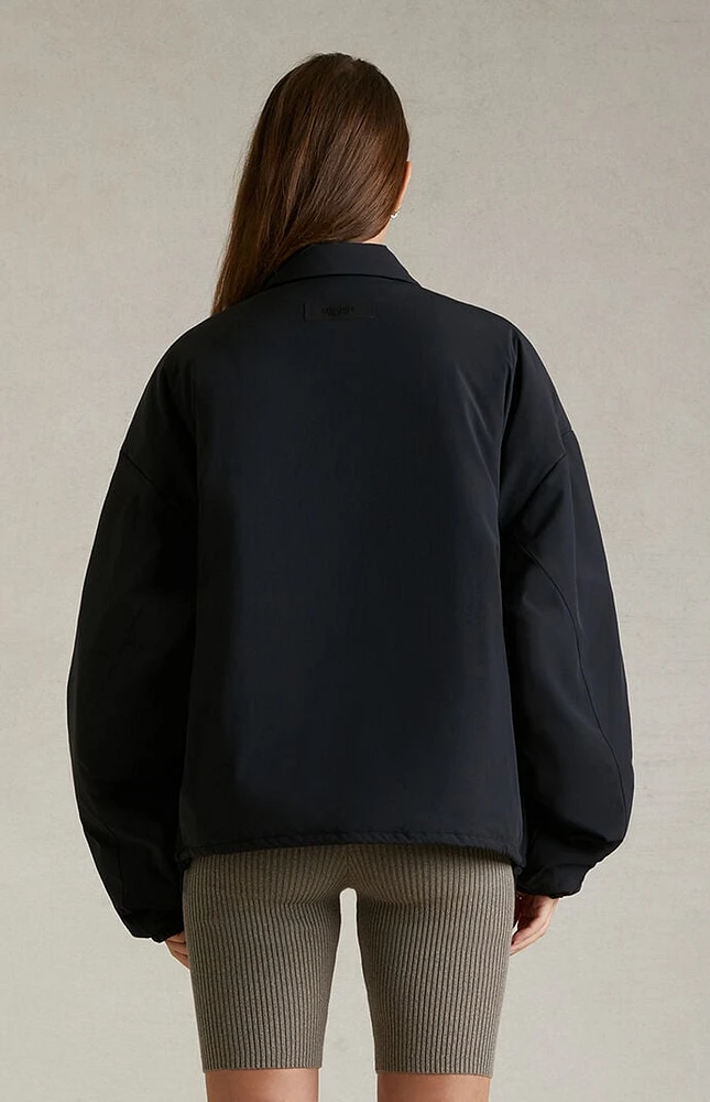 Fear of God Essentials Women's Black Shell Bomber Jacket at