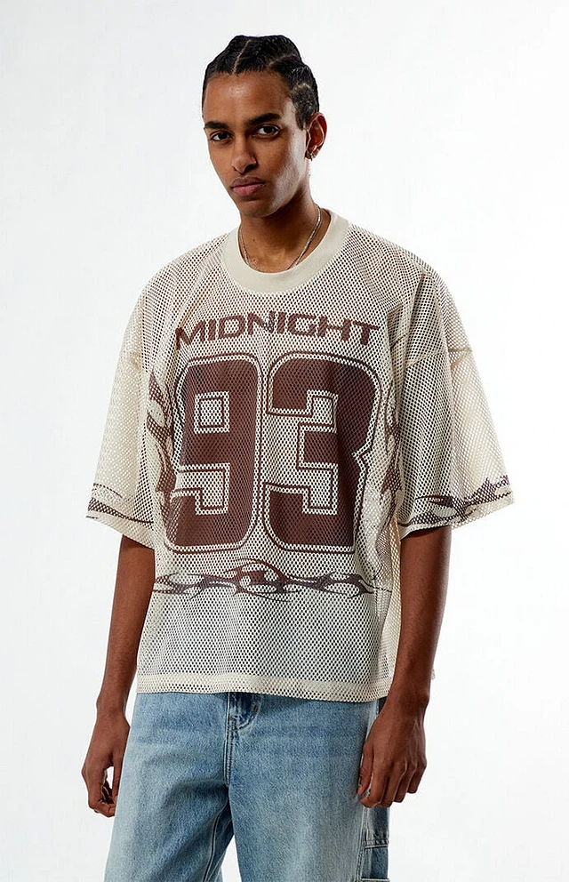 トップス MIX MESH JERSEY PA.C Pacsun Midnight 93 Cream Mesh Jersey | Arden Fair