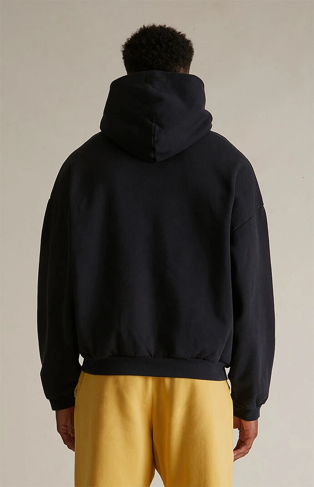 Fear of God ESSENTIALS Black Heavy Fleece Hoodie at Foxvalley Mall