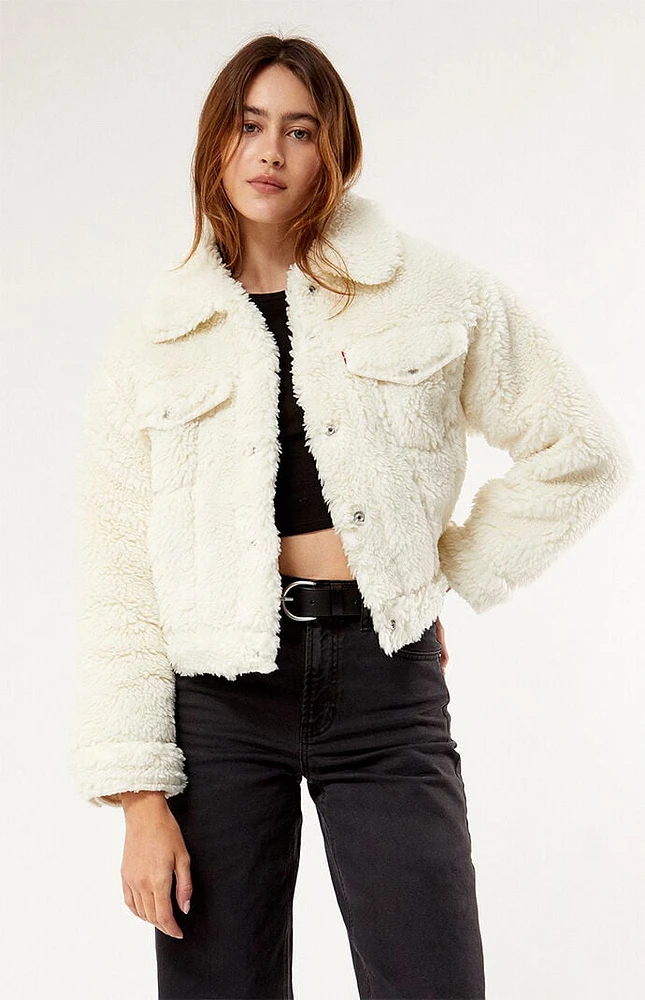 Sherpa exterior trucker jacket deals