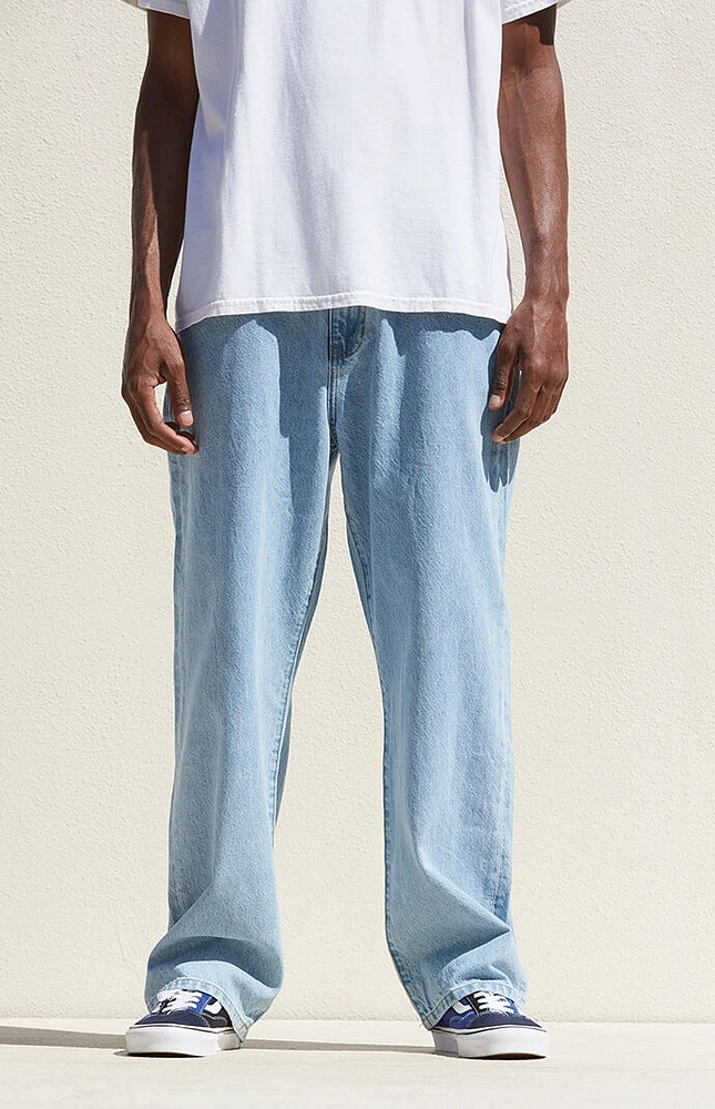 PacSun Medium Wash Baggy Carpenter Graphic Jeans at