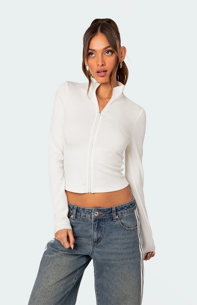 Edikted Tessa High Neck Zip Up Cardigan | Foxvalley Mall Edikted Tessa High Neck Zip Up Cardigan | Foxvalley Mall