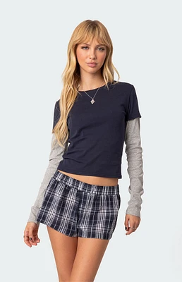 Edikted Mood Layered Long Sleeve T-Shirt | Mission Valley