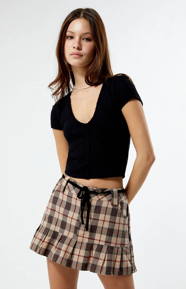 La hearts ruffle mini skirt deals