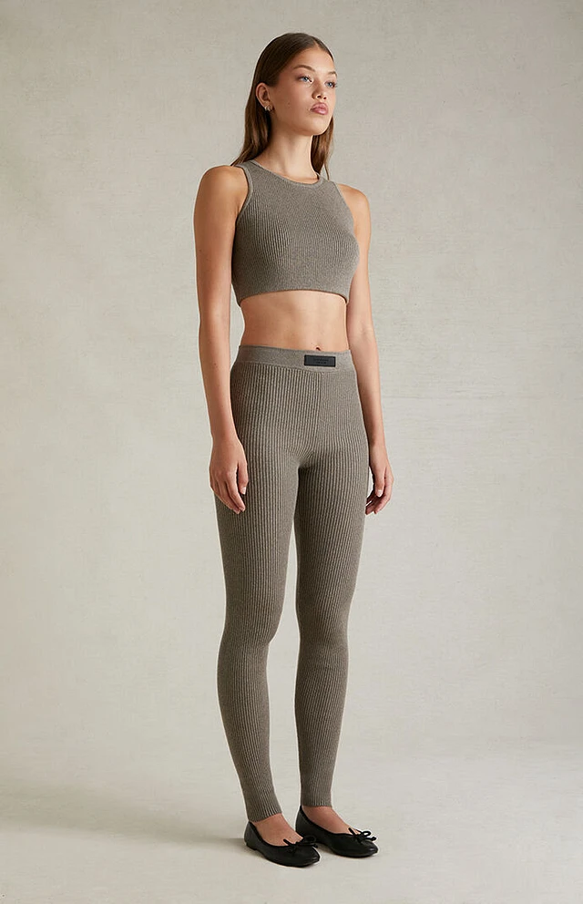【FOG Essentials】 Women's Heather Grey Sweater KnitLeggings Fear of God Essentials Women's Heather Grey Sweater Knit