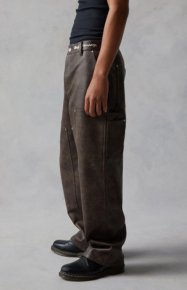 Dickies ×jieda】 FAKELEATHER DOUBLE KNEE JieDa FAKE LEATHER DOUBLE