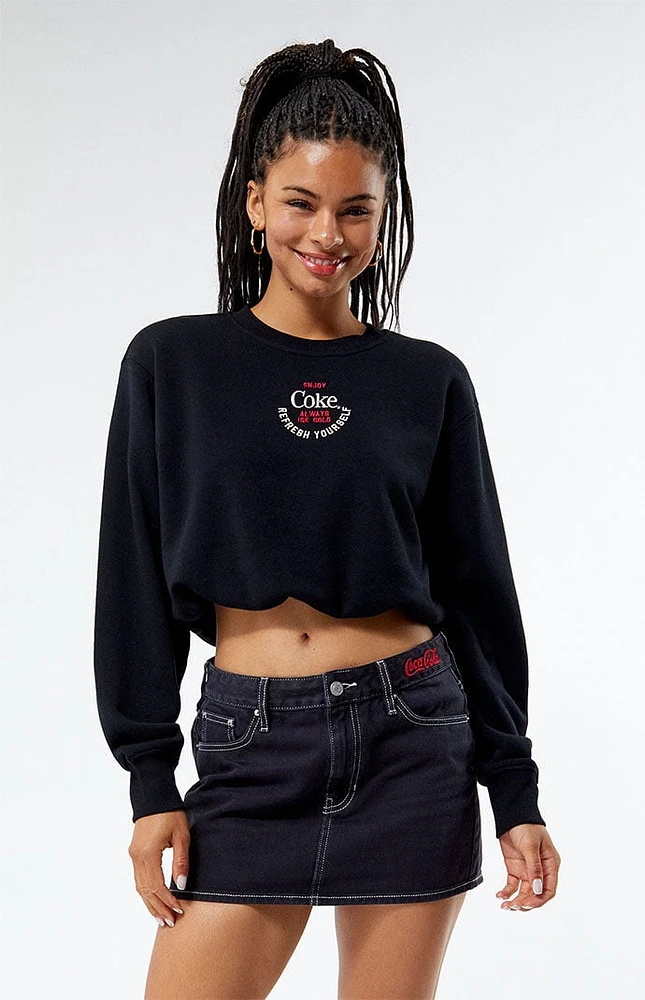 Coca cola cropped sweatshirt clearance