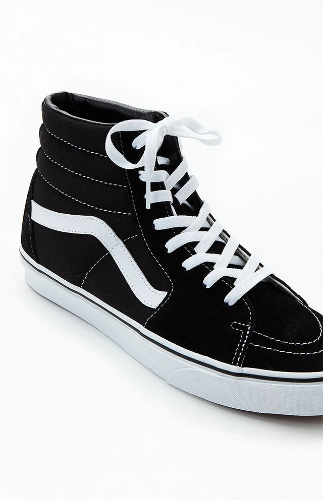 Vans classic sk8 hi trainers in black and white outlet