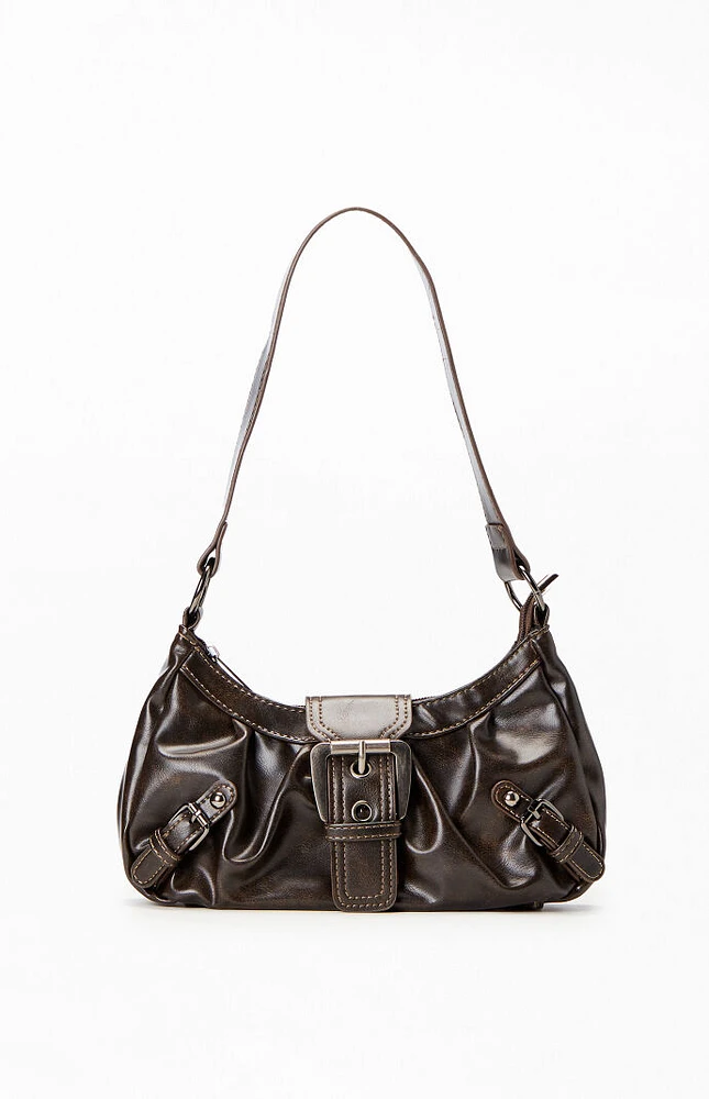 Faux leather shoulder bag discount