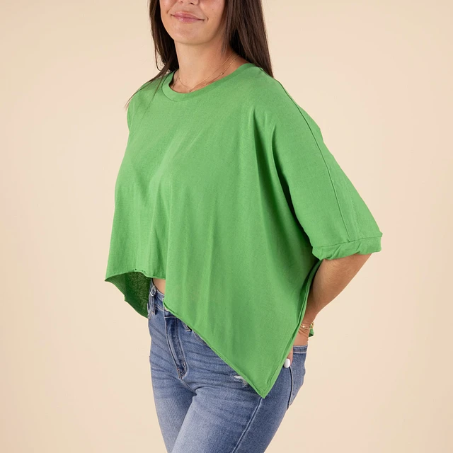 【BAON】25SS★ [BAONHAUS] Genbo Frill Tiered Short Sleeve T BAISHENGGT Women's Pleated Front Flared Short Sleeve Mesh