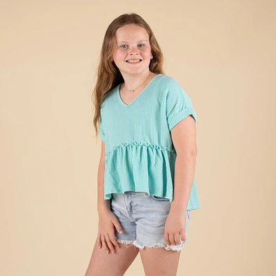 Double Zero HiLo Twist Short Sleeve Top at CoolSprings