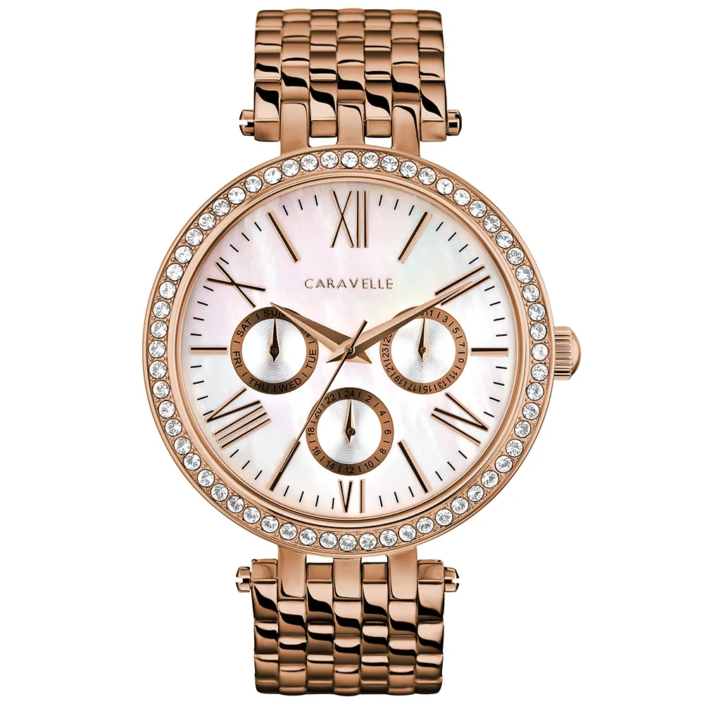 Caravelle women's hotsell watch rose gold