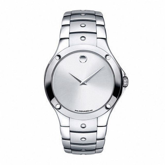 Men s Movado SE Stainless Steel Watch with Silver Dial Model 0605789 Peoples Jewellers