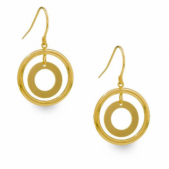 Circle dangle hot sale drop earrings