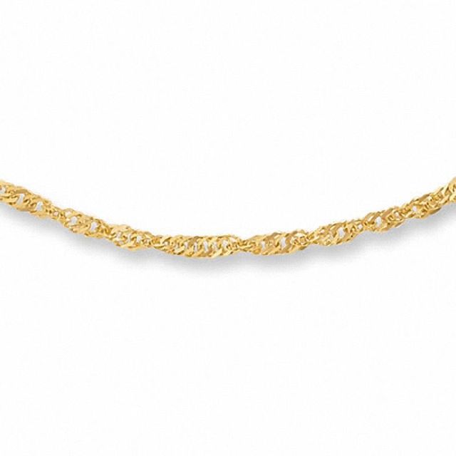 Peoples Ladies' 1.2mm Singapore Chain Necklace in 14K Gold - 18