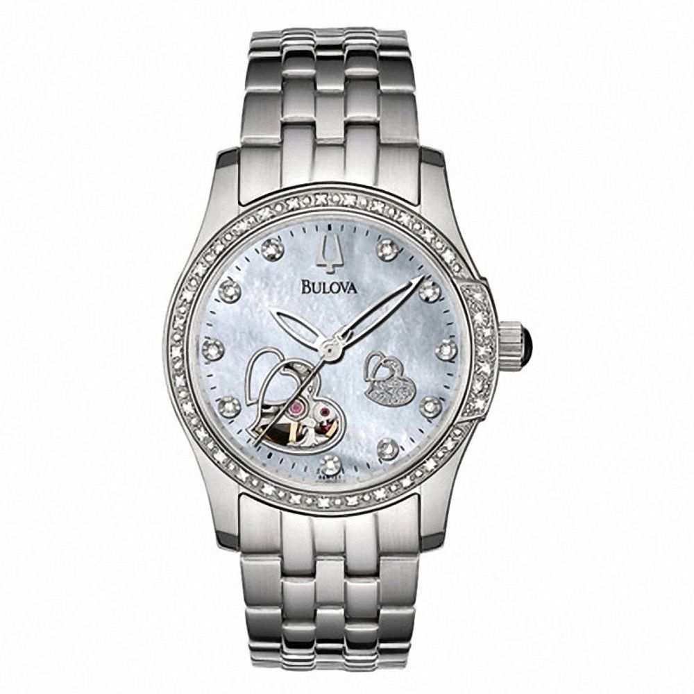 Bulova women's watch 2024 mother of pearl face