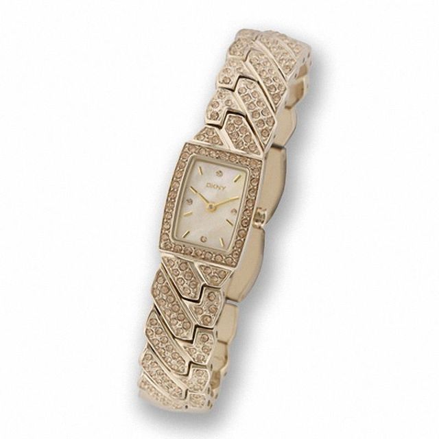 Dkny gold watch top womens