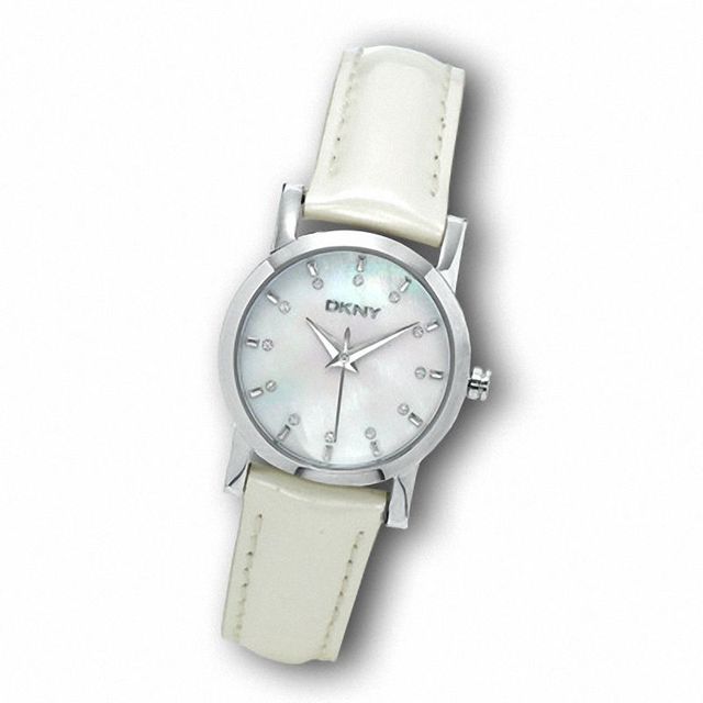 Dkny leather strap online watch