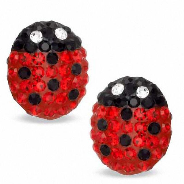 Ladybug earrings 14k on sale gold