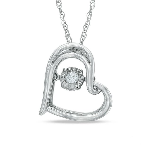 Zales diamond accent heart on sale pendant