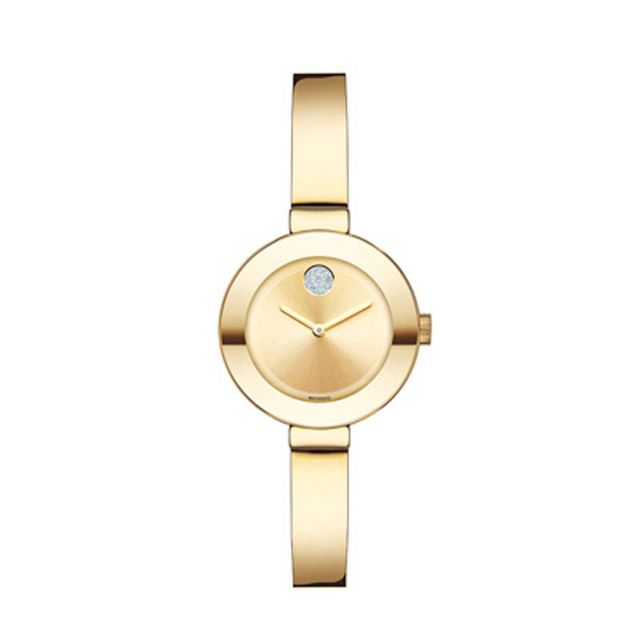 Movado bangle watch gold sale