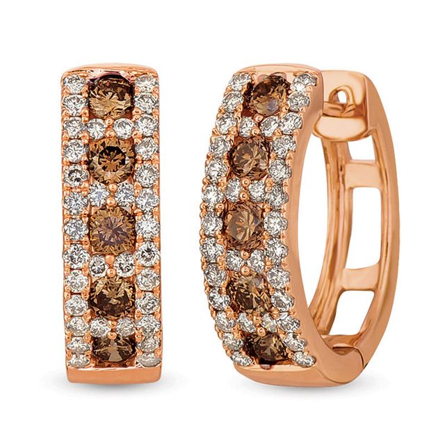 Chocolate diamond hoop deals earrings