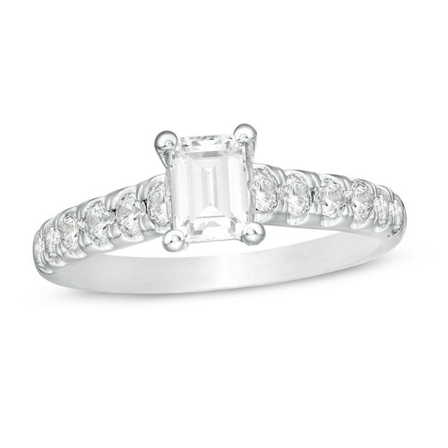 Emerald cut store engagement rings peoples