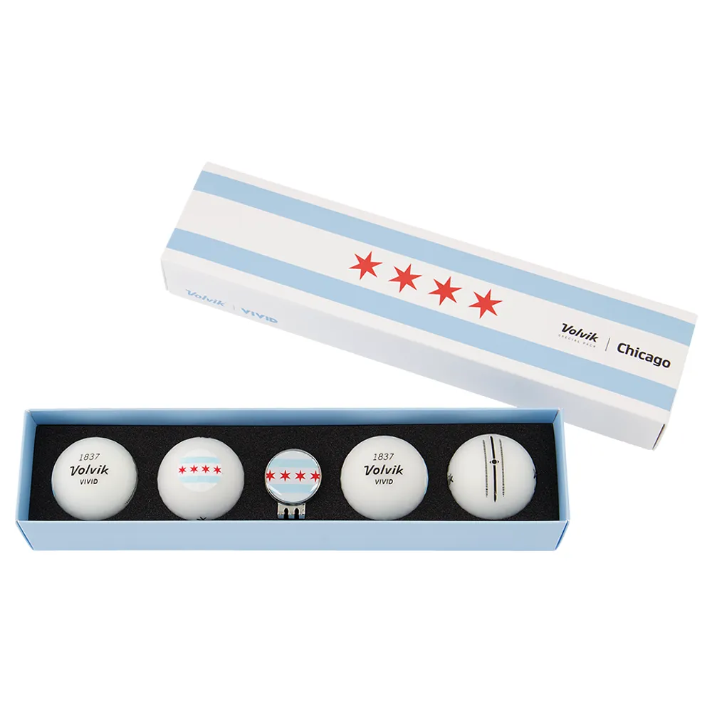 Volvik Vivid Chicago Golf Ball Gift Set | Hawthorn Mall