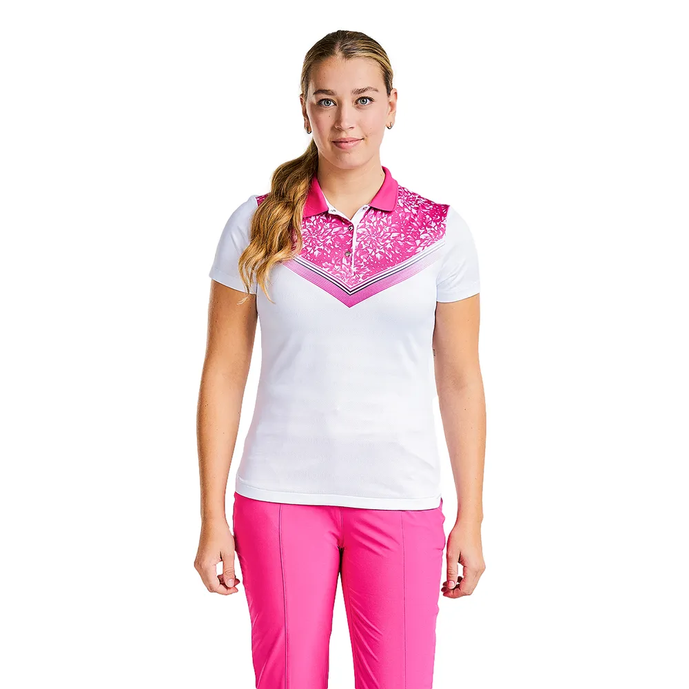 Nivo Sports Cate Floral Short Sleeve Polo Hawthorn Mall