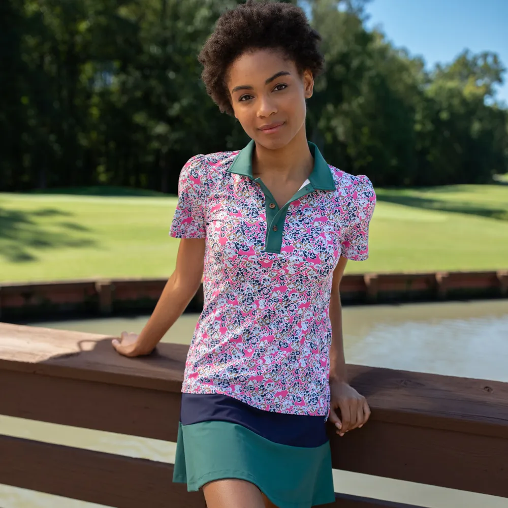 Ladies floral polo shirts sale