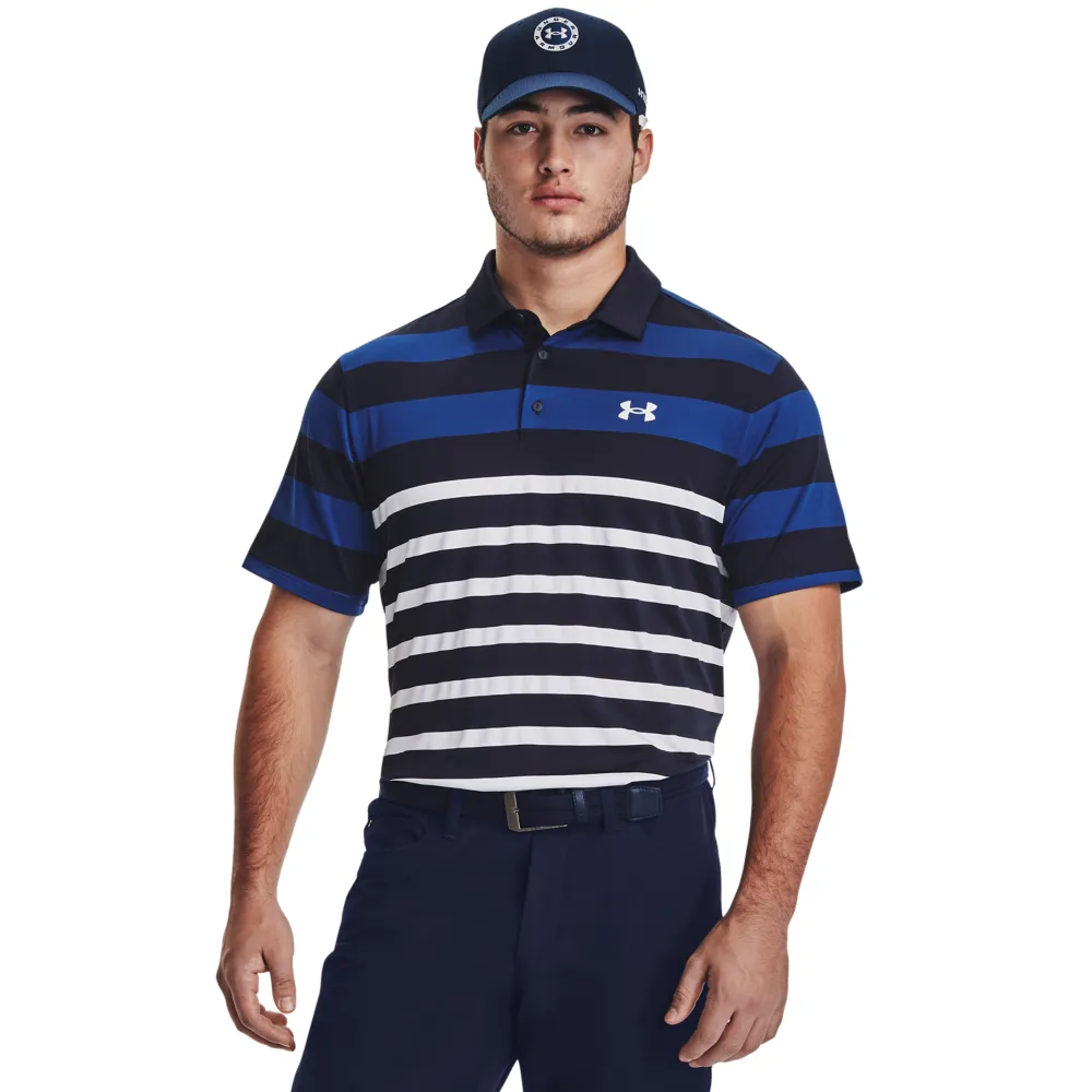 Under armour playoff stripe polo 2025