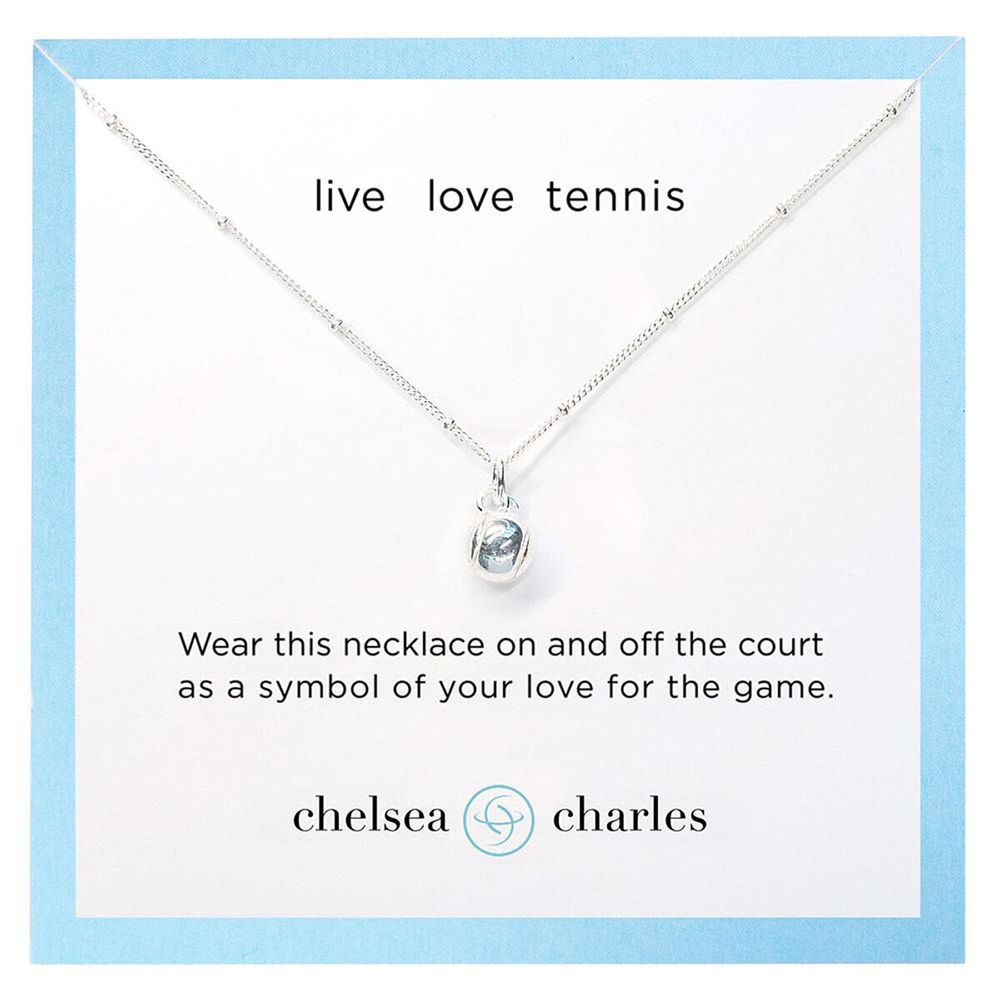 Chelsea Charles Silver Tennis Charm Necklace Hawthorn Mall