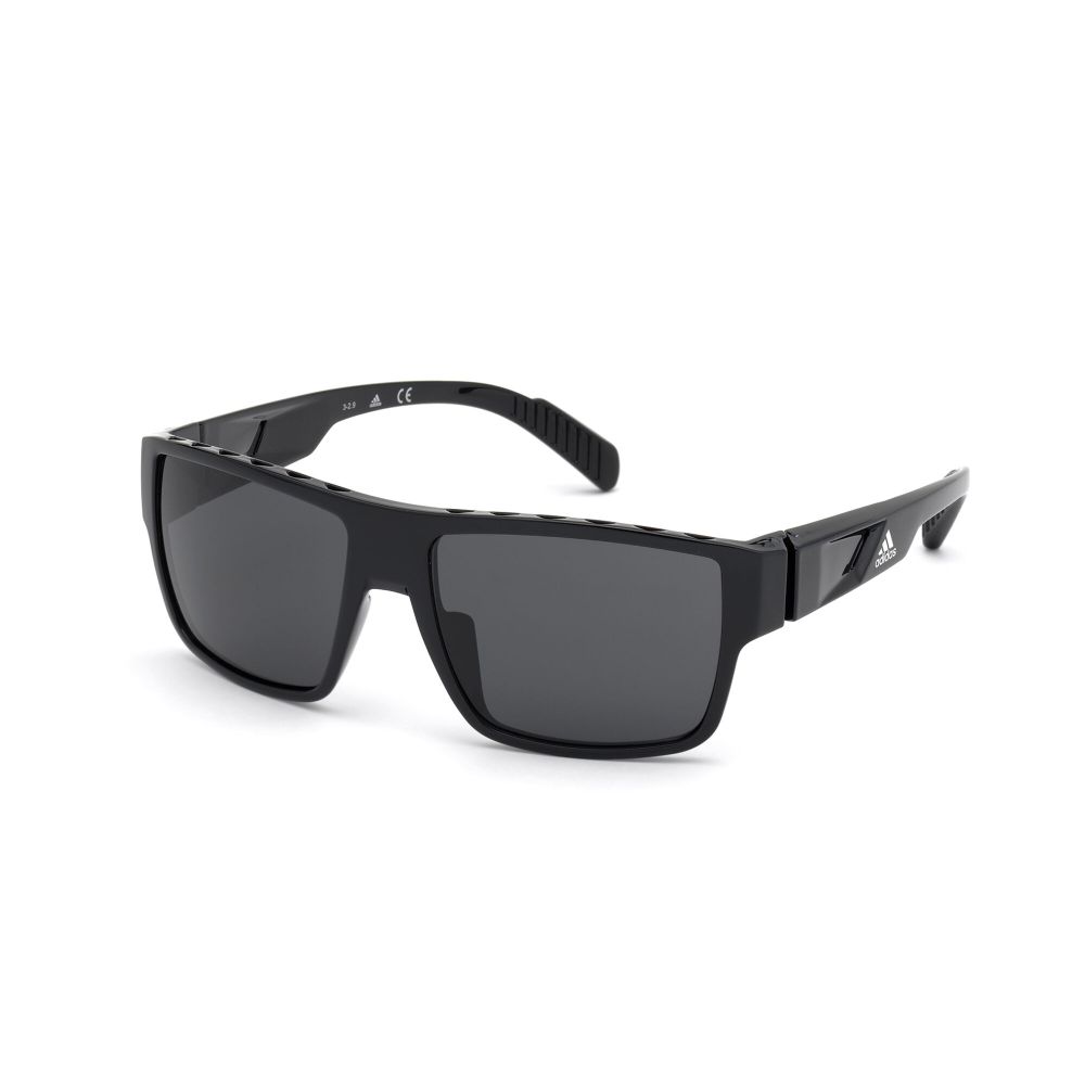 Adidas Injected Sport Flat Top Square Sunglasses w Smoke Lens
