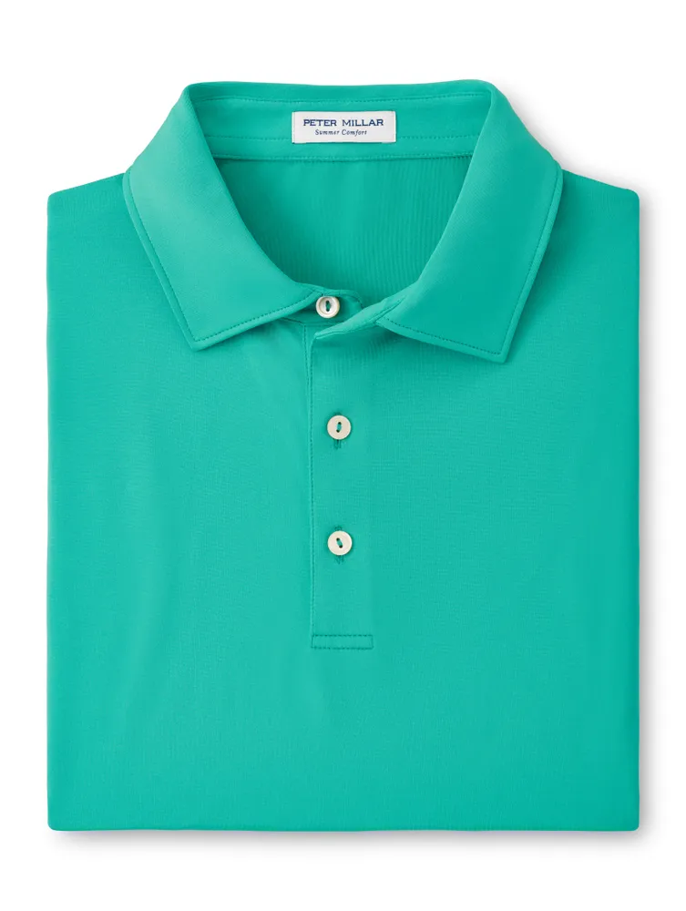 Peter millar solid top stretch jersey polo