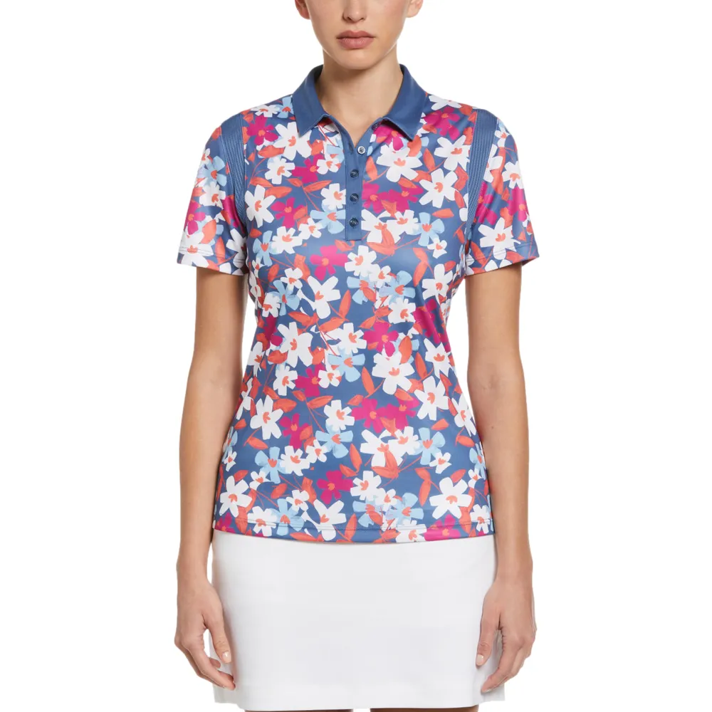 Women's floral polo best sale shirts