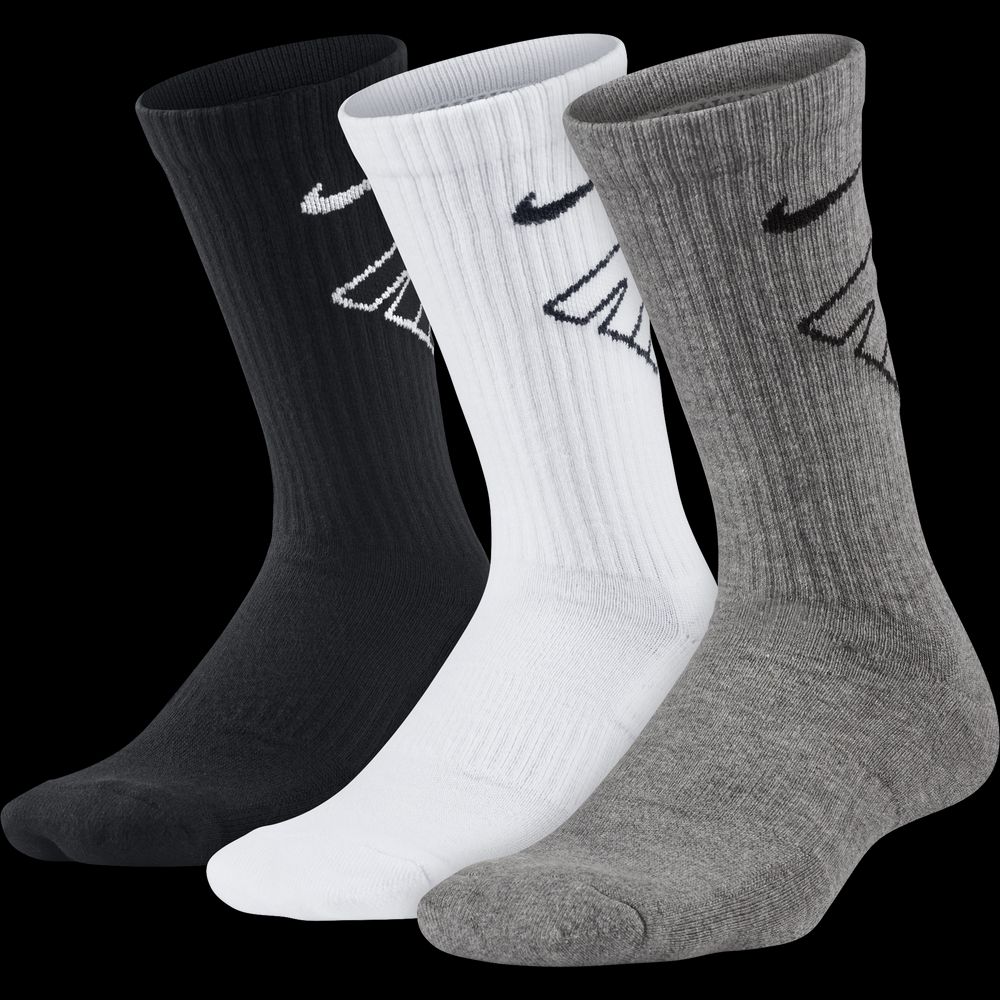 Nike Kids Performance Cushioned Crew Training Socks 3 Pair