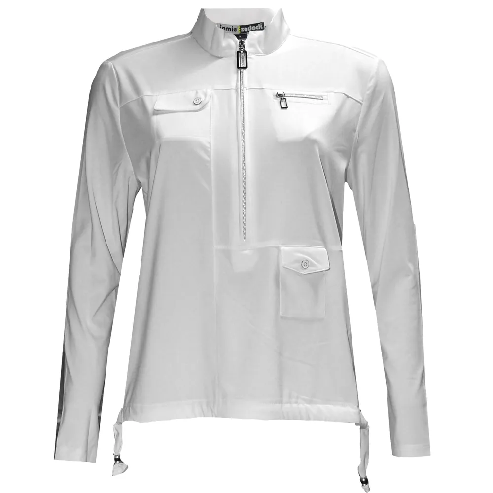 Jamie Sadock Cooltrex Solid Sunsense Quarter Zip Pull Over