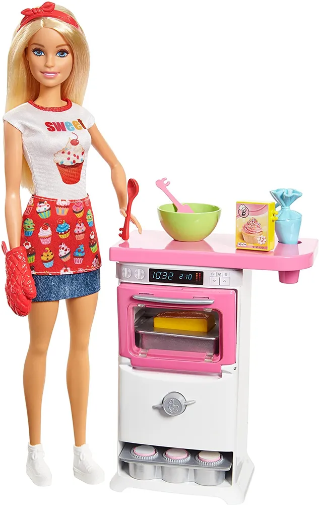 Barbie kitchen playset with doll online