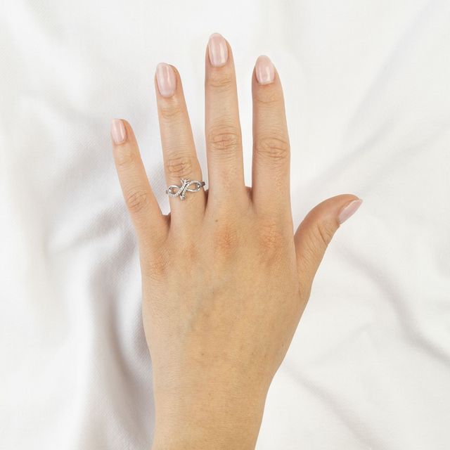 Infinity top arrow ring